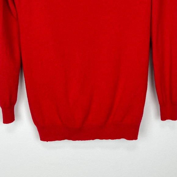 C by Bloomingdales Red Cashmere Cardigan Shell Sweater Set 2 Piece size Small - Picture 6 of 13